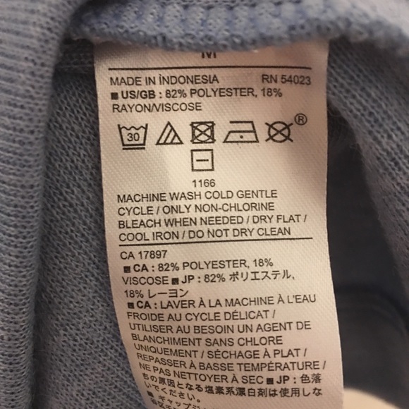 Banana Republic | Blue Sweater w/ Contrast Collar - Picture 3 of 5